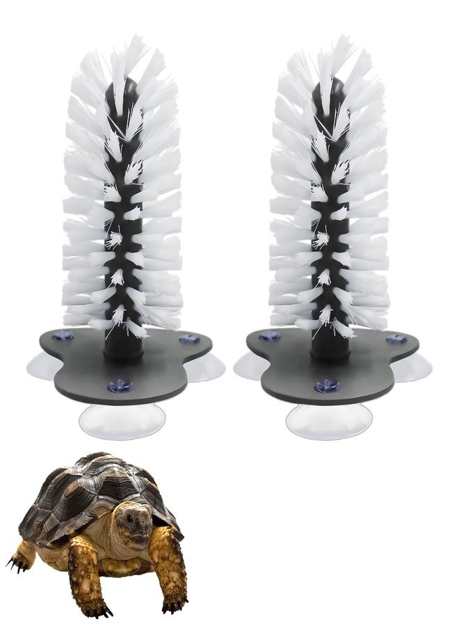 MHLLGN 2 Pack Turtle Brush Each with 3 Suction Cups for Tank, Aquatic Turtle Toys and Tortoise Habitat Accessories - Image 1